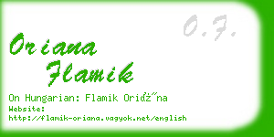oriana flamik business card